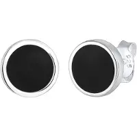 KUZZOI Örhänge 'Geo' svart / silver