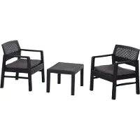Progarden Kraka 6430 trädgårdsmöbelset plast/polyester antracit