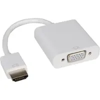 Roline HDMI / VGA Adapterkabel HDMI-A-kontakt, VGA 15-polig Uttag 0.15 m Vit 12.03.3114 Aktiv med signalförstärkning HDMI-kabel