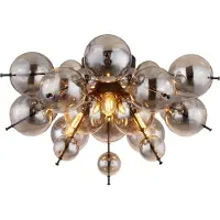 Globo Taklampa Udo, dimbar, Aluminium / grå / zink, Vardagsrum / matsal, Glas, Modern, Taklampa