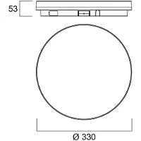 Sylvania Start Surface Slim taklampa, Ø 33 cm, IP54, dimbar Slim,, Vitt / opal, Badrum, Syntetmaterial