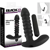 Black Velvets - vibrator med räfflor - medium - svart