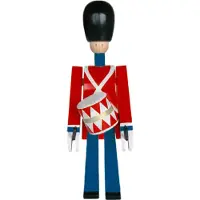 Kay bojesen Träfigur - Trummis - 21 cm - Liten - Röd/Blå - - One Size - Dekoration
