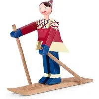 Kay bojesen Träfigur - Skidåkare Datti - Flicka 15,5 cm - Blå/Mu - - One Size - Dekoration