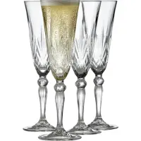 Lyngby Melodia Champagneglas Krystal 16 cl 4-pack 1 set