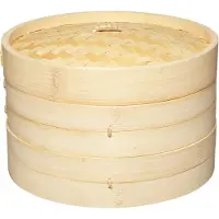 Kitchencraft Stor Tvåvånings Bambu-ångkokare