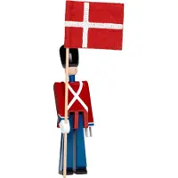Kay bojesen Träfigur - Standardbärare - 14 cm - Mini - Röd/Blå - - One Size - Dekoration