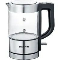 Severin WK 3472 - Vattenkokare - 0.5 liter - 1 kW - glas/rostfritt stål/svart