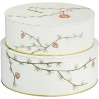 Kähler - Hammershøi Christmas Storage Box - Set of 2 - Ø20 + Ø22 cm