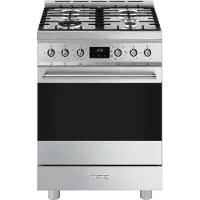 Smeg Sinfonia 60x60 Cm Gasspis Med Ugn 4 Brännare