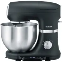 Severin KM 3898, 5,5 l, Svart, Silver, Rostfritt stål, 1000 W, 380 mm, 235 mm