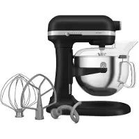 KitchenAid 5KSM60SPXEBM, Stativmixer, Svart, Grå, Rostfritt stål, Vispning, Knådning, Mixning, 1,1 m, 5,6 l, MATTE BLACK