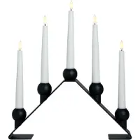 Fyrklövern Watt & Veke Luna adventsljusstake 38 cm, Black