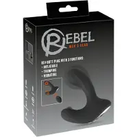 Rebel RC - uppladdningsbar fjärrstyrd uppblåsbar analvibrator - svart
