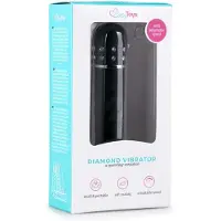 EasyToys Diamond Twirled - vibratorstav med spiral - svart