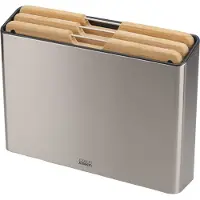 Joseph Joseph Folio Skärbrädor Med Hållare 3-pack - Skärbrädor Bambu Rostfritt Stål