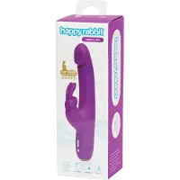 Happy Rabbit - Rabbitvibrator med klitorisstimulator - uppladdningsbar lila