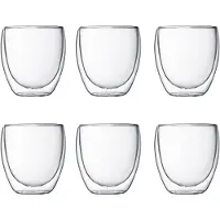 Bodum Pavina Dubbelväggade 25 Cl 6-pack - Kaffekoppar Glas Klar
