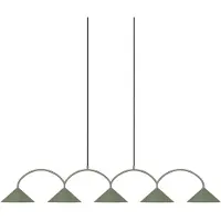Globen Lighting Taklampa , CURVE 5, dimbara, Grön, Vardagsrum, Metall, Vintage / retro