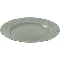 Lyngby Porcelæn Rhombe Earth Lunch Plate-21 Cm-moss Platt Tallrik