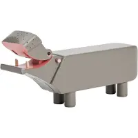 Kay Bojesen Denmark Träfigur - Flodhäst - Liliput - 6 cm - Grå - - One Size - Dekoration