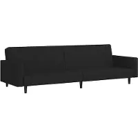 vidaXL 2-sits bäddsoffa Black Velvet 375943