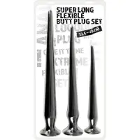 You2Toys - extra lång analpluggsset (3‑delat, svart)