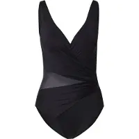 Hunkemoller Shapingbaddräkt 'Shell Mesh' svart