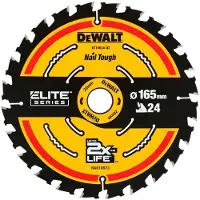 DeWalt Sågklinga för trä DT10400-QZ; 165x20 mm; 24T