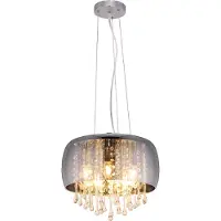 Globo Glas pendellampa Kalla, dimbar, Aluminium / grå / zink, Vardagsrum / matsal, Metall, Modern, Pendellampa