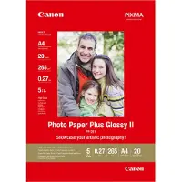 Canon A4 265g PP-201 fotopapper | Plus Glossy II | 20 ark