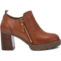 Carmela för kvinnor. 16186103-CAMEL Ankelstövlar i läder 161861 brun (39), Hud, 5 till 8 cm, Zip, Casual