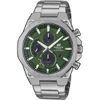 Casio Klocka - - EFS-S570D-3AUEF - Rostfritt stål - Grön urtavla - Vattentålig 10 bar