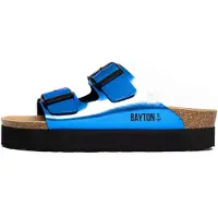 Bayton Pantolette 'Japet' blå / svart