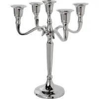 Atmosphera ljushållare i metall silver 22 cm