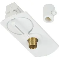 SLV Pendeladapter 1F med dragavlastning och gängstycke, vit