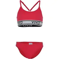 Vivid Baddräkt grå / röd / svartmelerad