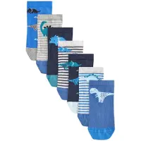 Next Sockor marinblå / gentiana / cyanblå / gråmelerad