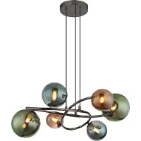 Globo Hänglampa Riha, Multifärgad, Vardagsrum / matsal, Glas, Pendellampa