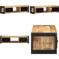 vidaXL TV-möbel 100x30x25 cm av rå mangoträ 4013597