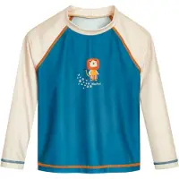 Playshoes UV-skydd 'Dschungel' petrol / mandarin / ullvit
