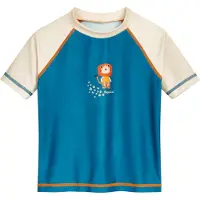 Playshoes UV-skydd 'Dschungel' ecru / petrol / orange