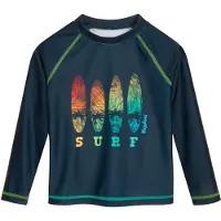 Playshoes UV-skydd 'Surf' marinblå / aqua / ljusgrön / orange