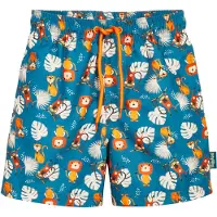 Playshoes Badshorts 'Dschungel' ecru / petrol / orange