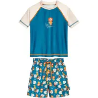 Playshoes UV-skydd ljusbeige / petrol / orange / vit