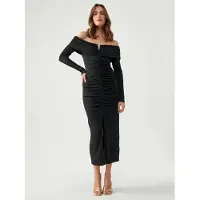 BWLDR Klänning 'AYSHA MIDI DRESS' svart