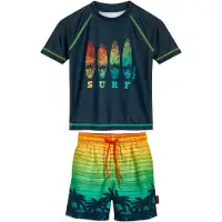 Playshoes UV-skydd marinblå / ljusblå / grön / orange