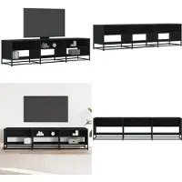 vidaXL Tv-bänk svart 180x40x46 cm konstruerat trä