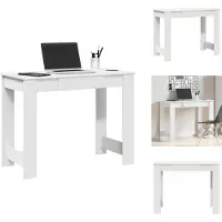 vidaXL Skrivbord vit 100x45x75 cm konstruerat trä