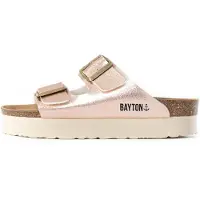 Bayton Pantolette 'Japet' roséguld / rosa / svart
